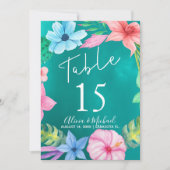 Ocean luau tropical floral wreatous bruiloft (Voorkant)