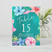 Ocean luau tropical floral wreatous bruiloft (Staand voorkant)