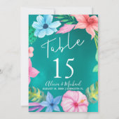 Ocean luau tropical floral wreatous bruiloft (Achterkant)