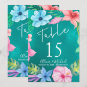 Ocean luau tropical floral wreatous bruiloft (Voorkant / Achterkant)