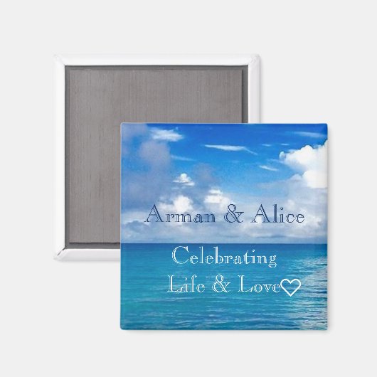 Ocean Magnet voor koppels in de liefde (Voorkant / Achterkant)