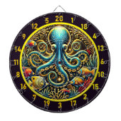 Ocean Majesty Octopus Dartboard Dartbord (Voorkant)