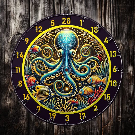 Ocean Majesty Octopus Dartboard Dartbord