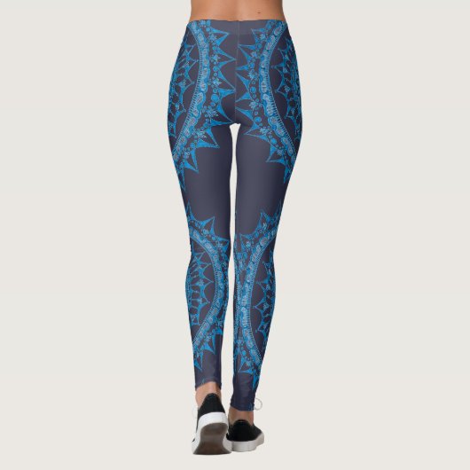 Ocean Mandala door Megaflora Design Leggings (Achterkant)
