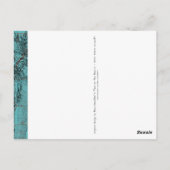  Ocean Map Collage Turquoise Briefkaart (Achterkant)