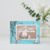  Ocean Map Collage Turquoise Foto Lijst Briefkaart (Staand voorkant)