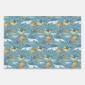 Ocean Marine onder het Zee Shark Birthday Cadeau Inpakpapier Vel (Voorkant 2)