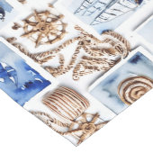 Ocean Marine thema patroon Korte Tafelloper (Hoek)