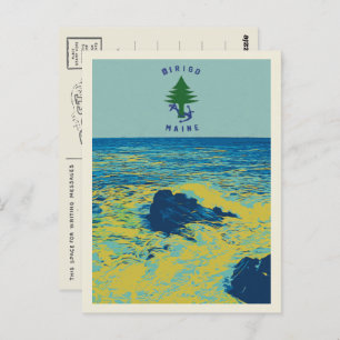 Ocean Maritime Flag Maine USA - voorbeeld Briefkaart