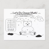 Ocean Math Coloring Postcard Briefkaart (Voorkant)