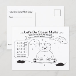 Ocean Math Coloring Postcard Briefkaart