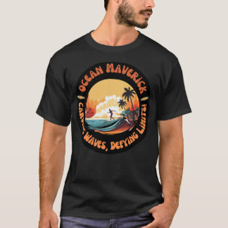 Ocean Maverick Surfing Man Retro Classic T-shirt