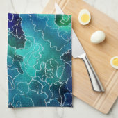 Ocean Maze Theedoek (Quarter Fold)