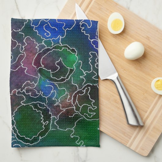 Ocean Maze Theedoek (Quarter Fold)