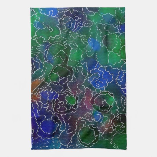 Ocean Maze Theedoek (Verticaal)