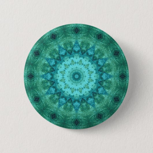 Ocean Medallion Kaleidoscope Ronde Button 5,7 Cm (Voorkant)