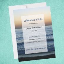 Ocean Memorial Celebration of Life-uitnodiging