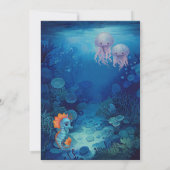 Ocean Mermaid Baby shower Invitation Kaart (Achterkant)