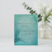 Ocean Mermaid Blue Green Whimsical Style Briefkaart (Staand voorkant)