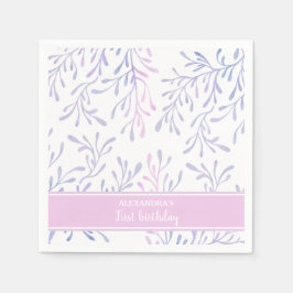 Ocean Mermaid Girl 1st Birthday Zee Life Party Servet