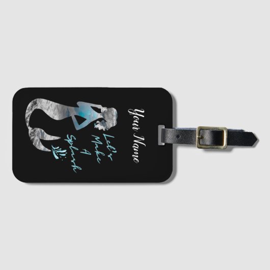 Ocean Mermaid Laten we een plash maken Bagagelabel (Voorkant (horizontaal))