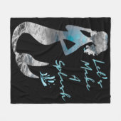 Ocean Mermaid Laten we een plash maken Fleece Deken (Voorkant (Horizontaal))
