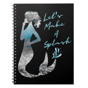Ocean Mermaid Laten we een plash maken Notitieboek