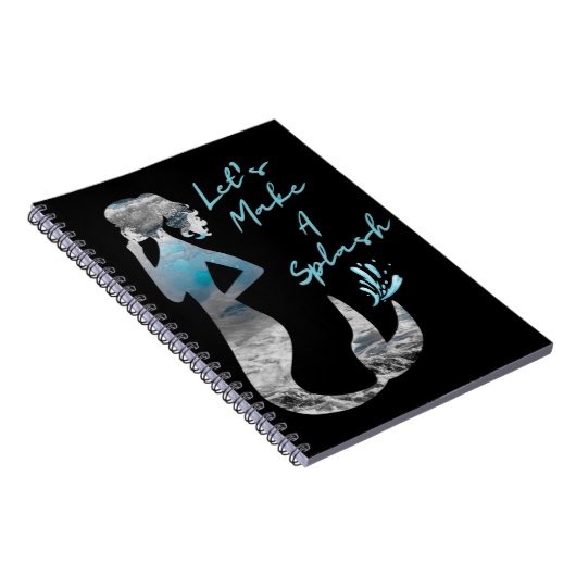 Ocean Mermaid Laten we een plash maken Notitieboek (Rechterzijde)