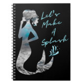 Ocean Mermaid Laten we een plash maken Notitieboek (Voorkant)