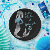 Ocean Mermaid Laten we een plash maken Papieren Bordje (Feest)