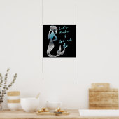Ocean Mermaid Laten we een plash maken Poster (Keuken)