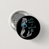 Ocean Mermaid Laten we een plash maken Ronde Button 3,2 Cm (Voorkant /achterkant)