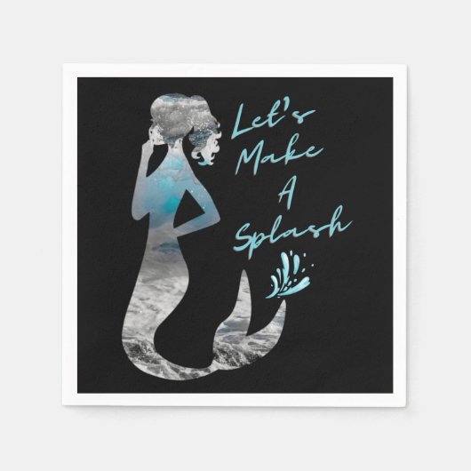Ocean Mermaid Laten we een plash maken Servet (Voorkant)