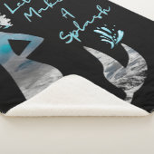 Ocean Mermaid Laten we een plash maken Sherpa Deken (3/4)