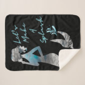 Ocean Mermaid Laten we een plash maken Sherpa Deken (Voorkant (horizontaal))