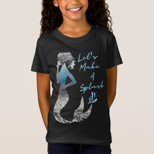 Ocean Mermaid Laten we een plash maken T-shirt (Voorkant)