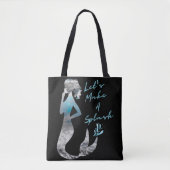 Ocean Mermaid Laten we een plash maken Tote Bag (Voorkant)