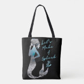 Ocean Mermaid Laten we een plash maken Tote Bag (Achterkant)
