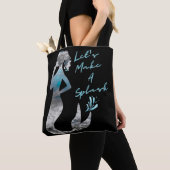 Ocean Mermaid Laten we een plash maken Tote Bag (Dichtbij)