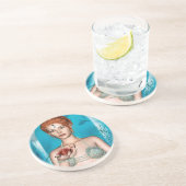 Ocean Mermaid Zandsteen Onderzetter (Zijkant)