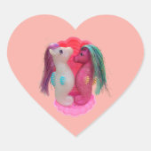 Ocean Mist and Sea Rose the Sea Glimmers Hart Sticker (Voorkant)