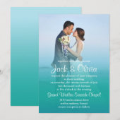 Ocean Mist bruiloft uitnodiging (Voorkant / Achterkant)