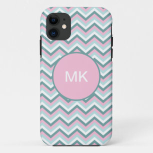 Ocean Mist Chevron Pattern iPhone 11 Hoesje