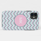 Ocean Mist Chevron Pattern Case-Mate iPhone Case (Achterkant (horizontaal))