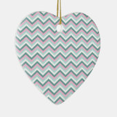 Ocean Mist Chevron Pattern Keramisch Ornament (Rechts)