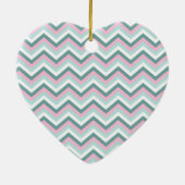 Ocean Mist Chevron Pattern Keramisch Ornament (Achterkant)