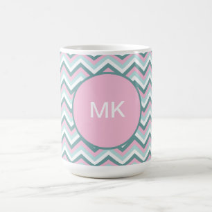 Ocean Mist Chevron Pattern Koffiemok