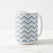 Ocean Mist Chevron Pattern Koffiemok (Voorkant rechts)