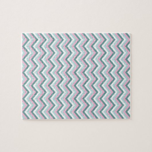 Ocean Mist Chevron Pattern Legpuzzel (Horizontaal)