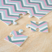 Ocean Mist Chevron Pattern Legpuzzel (Zijkant)
